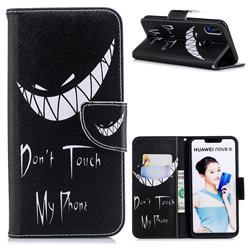 Crooked Grin Leather Wallet Case for Huawei Nova 3i