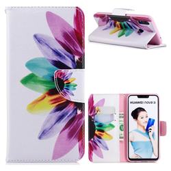 Seven-color Flowers Leather Wallet Case for Huawei Nova 3i