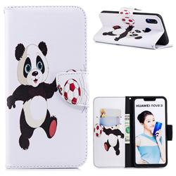 Football Panda Leather Wallet Case for Huawei Nova 3i