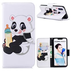 Baby Panda Leather Wallet Case for Huawei Nova 3i