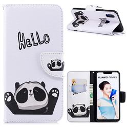 Hello Panda Leather Wallet Case for Huawei Nova 3i