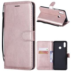 Retro Greek Classic Smooth PU Leather Wallet Phone Case for Huawei Nova 3i - Rose Gold