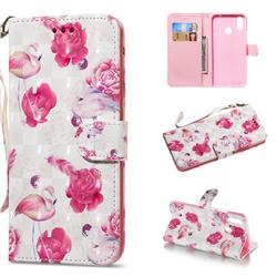 Flamingo 3D Painted Leather Wallet Phone Case for Huawei Nova 3i