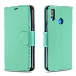Classic Luxury Litchi Leather Phone Wallet Case for Huawei Nova 3i - Green