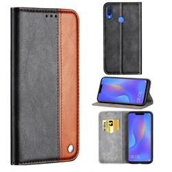 Classic Business Ultra Slim Magnetic Sucking Stitching Flip Cover for Huawei Nova 3i - Brown