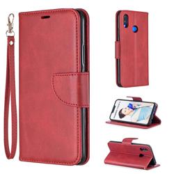 Classic Sheepskin PU Leather Phone Wallet Case for Huawei Nova 3i - Red