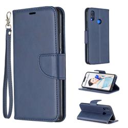 Classic Sheepskin PU Leather Phone Wallet Case for Huawei Nova 3i - Blue