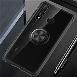 Anti-fall Invisible Press Bounce Ring Holder Phone Cover for Huawei nova 4 - Elegant Black