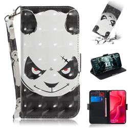 Angry Bear 3D Painted Leather Wallet Phone Case for Huawei nova 4