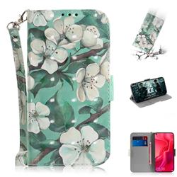 Watercolor Flower 3D Painted Leather Wallet Phone Case for Huawei nova 4