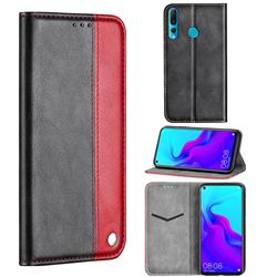 Classic Business Ultra Slim Magnetic Sucking Stitching Flip Cover for Huawei nova 4 - Red