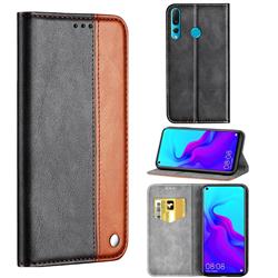 Classic Business Ultra Slim Magnetic Sucking Stitching Flip Cover for Huawei nova 4 - Brown