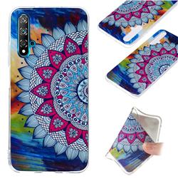 Colorful Sun Flower Noctilucent Soft TPU Back Cover for Huawei nova 5T