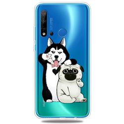 Selfie Dog Clear Varnish Soft Phone Back Cover for Huawei nova 5i