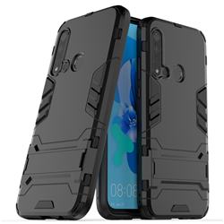 Armor Premium Tactical Grip Kickstand Shockproof Dual Layer Rugged Hard Cover for Huawei nova 5i - Black