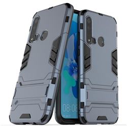 Armor Premium Tactical Grip Kickstand Shockproof Dual Layer Rugged Hard Cover for Huawei nova 5i - Navy