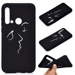 Smiley Chalk Drawing Matte Black TPU Phone Cover for Huawei nova 5i