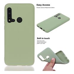 Soft Matte Silicone Phone Cover for Huawei nova 5i - Bean Green