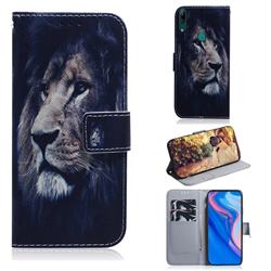Lion Face PU Leather Wallet Case for Huawei nova 5i