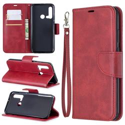 Classic Sheepskin PU Leather Phone Wallet Case for Huawei nova 5i - Red