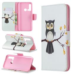 Owl on Tree Leather Wallet Case for Huawei nova 5i