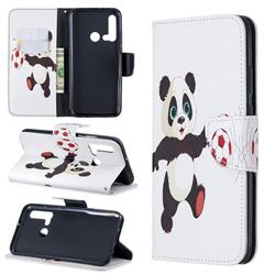 Football Panda Leather Wallet Case for Huawei nova 5i
