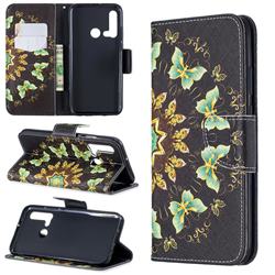 Circle Butterflies Leather Wallet Case for Huawei nova 5i