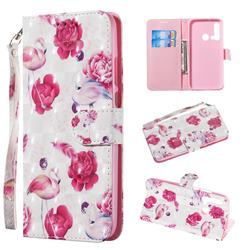 Flamingo 3D Painted Leather Wallet Phone Case for Huawei nova 5i