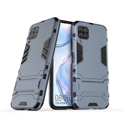Armor Premium Tactical Grip Kickstand Shockproof Dual Layer Rugged Hard Cover for Huawei nova 6 SE - Navy