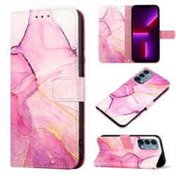 Pink Purple Marble Leather Wallet Protective Case for OnePlus Nord N200 5G