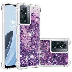Dynamic Liquid Glitter Sand Quicksand Star TPU Case for OnePlus Nord N300 - Purple