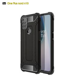 King Kong Armor Premium Shockproof Dual Layer Rugged Hard Cover for OnePlus Nord N10 5G - Black Gold