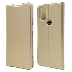 Ultra Slim Card Magnetic Automatic Suction Leather Wallet Case for OnePlus Nord N10 5G - Champagne