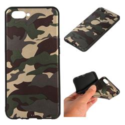 Camouflage Soft TPU Back Cover for Oppo A3s (Oppo A5) - Gold Green