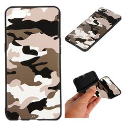 Camouflage Soft TPU Back Cover for Oppo A3s (Oppo A5) - Black White