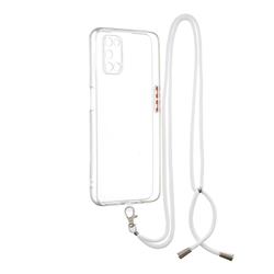 Necklace Cross-body Lanyard Strap Cord Phone Case Cover for Oppo A52 - Transparent