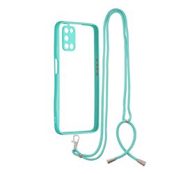 Necklace Cross-body Lanyard Strap Cord Phone Case Cover for Oppo A52 - Blue