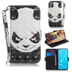 Angry Bear 3D Painted Leather Wallet Phone Case for Oppo A52
