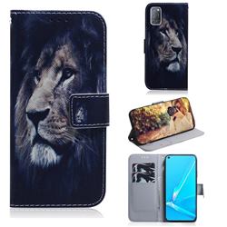 Lion Face PU Leather Wallet Case for Oppo A52