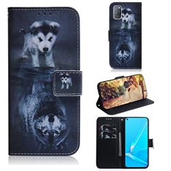 Wolf and Dog PU Leather Wallet Case for Oppo A52
