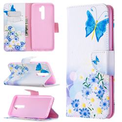 Butterflies Flowers Leather Wallet Case for Oppo A5 (2020)