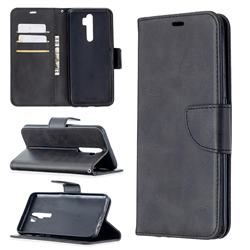 Classic Sheepskin PU Leather Phone Wallet Case for Oppo A5 (2020) - Black