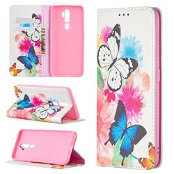 Flying Butterflies Slim Magnetic Attraction Wallet Flip Cover for Oppo A5 (2020)