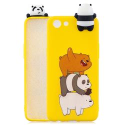Striped Bear Soft 3D Climbing Doll Soft Case for Oppo A83