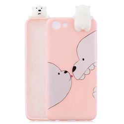 Big White Bear Soft 3D Climbing Doll Soft Case for Oppo A83