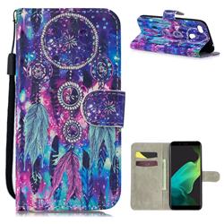 Star Wind Chimes 3D Painted Leather Wallet Phone Case for Oppo F5