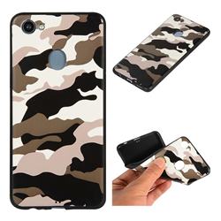 Camouflage Soft TPU Back Cover for Oppo F7 - Black White