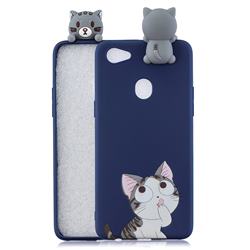 Big Face Cat Soft 3D Climbing Doll Soft Case for Oppo F7