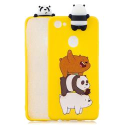 Striped Bear Soft 3D Climbing Doll Soft Case for Oppo F7