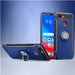 Armor Anti Drop Carbon PC + Silicon Invisible Ring Holder Phone Case for Oppo F9 (F9 Pro) - Sapphire